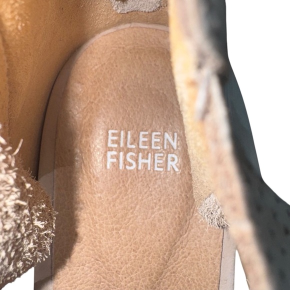 EILEEN FISHER Sport 3 Leather Platform Sneakers Beige Size 11 - Picture 16 of 16